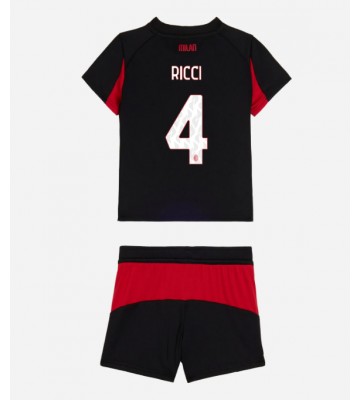 AC Milan Samuele Ricci #4 Hjemmebanetrøje Børn 2025-26 Kortærmet (+ Korte bukser)